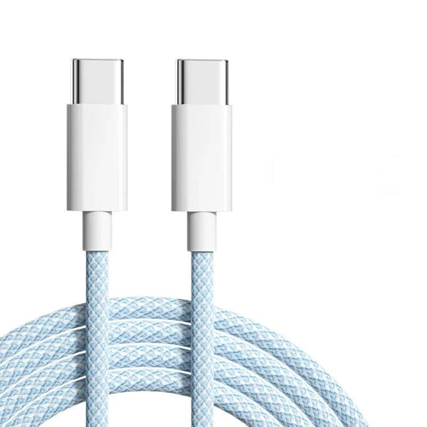 60W USB Type C to USB Type C Cable - Exoticase - Blue / 0.3 Meters or 1 Foot