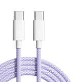 60W USB Type C to USB Type C Cable - Exoticase - Purple / 0.3 Meters or 1 Foot