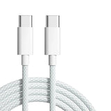 60W USB Type C to USB Type C Cable - Exoticase - White / 0.3 Meters or 1 Foot