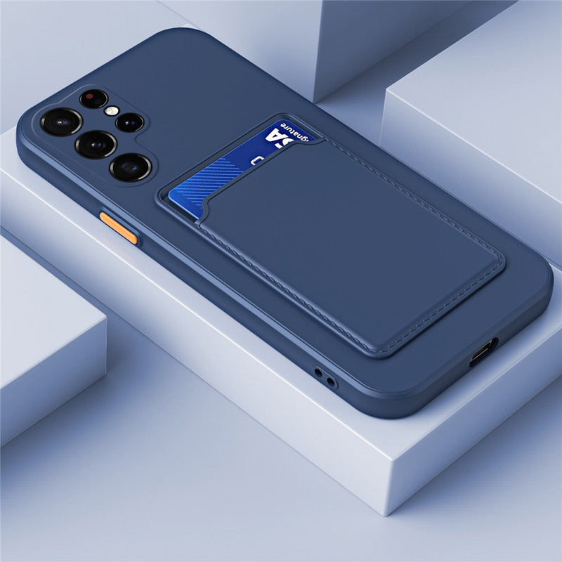 Card Holder Samsung Case - Exoticase - For S24 Ultra / Dark Blue