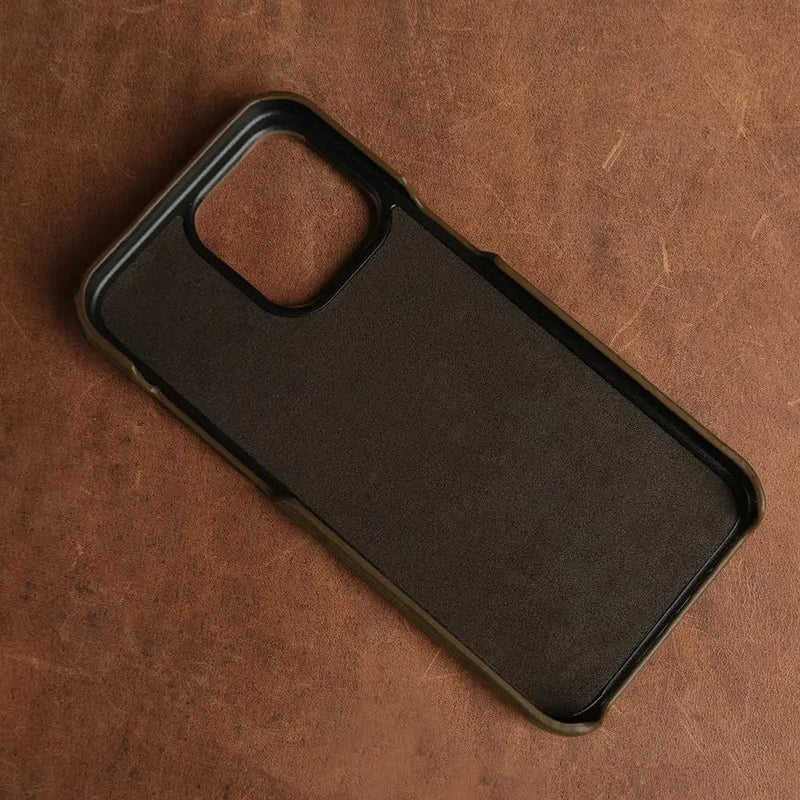 Crazy Horse Leather MagSafe iPhone Case-Exoticase-Exoticase