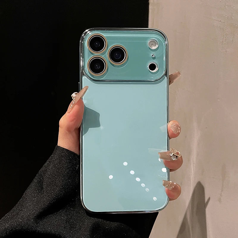Crystal Lens Plated Sides Glass iPhone Case, iPhone 16 Pro / Emerald Green