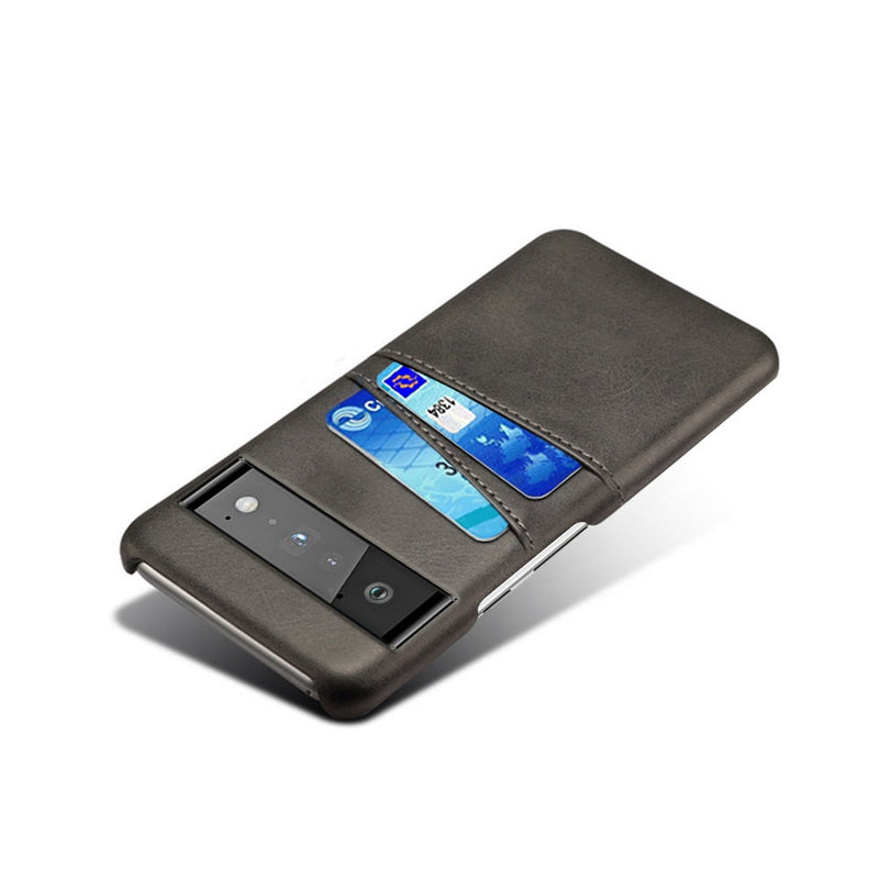 Dual Card Slots Google Pixel Wallet Case-Exoticase-For Pixel 7 Pro-Black-
