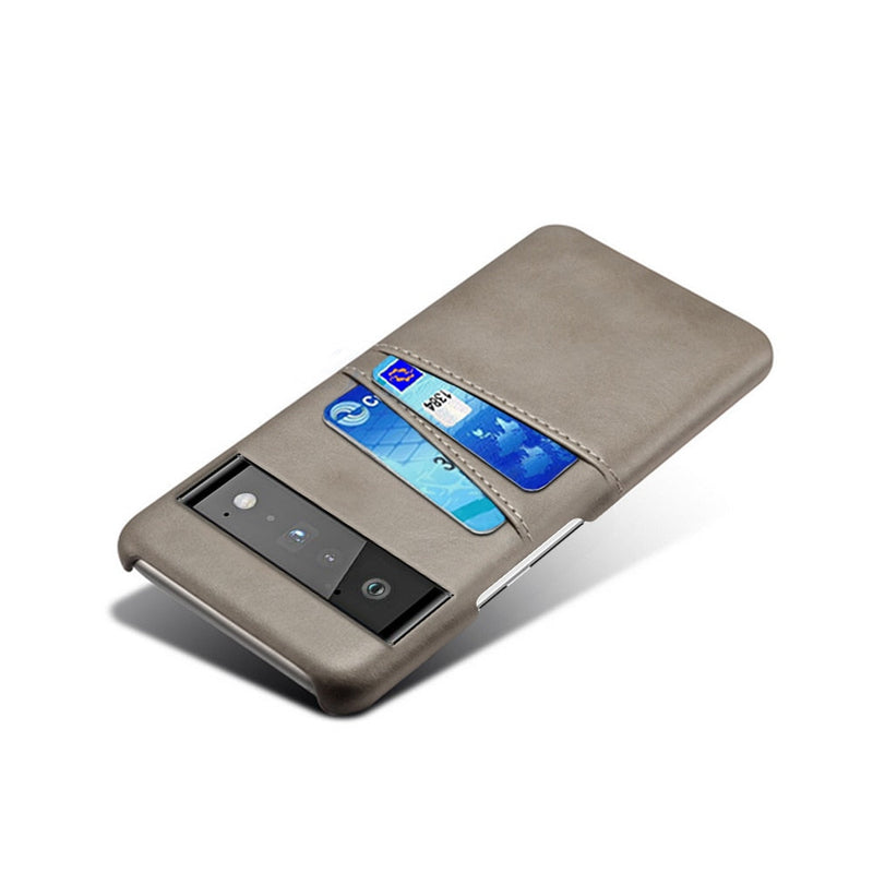 Dual Card Slots Google Pixel Wallet Case-Exoticase-For Pixel 7 Pro-Gray-