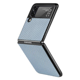 Faux Carbon Fiber Samsung Z Flip Case-Exoticase-for Galaxy Z Flip 4-Blue-