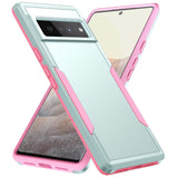 Indestructo Heavy Duty Google Pixel Armor Case - Exoticase - For Pixel 7 Pro / Green-Pink