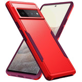Indestructo Heavy Duty Google Pixel Armor Case - Exoticase - For Pixel 8 Pro / Red-Rose Red