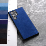 Italian Alcantara Samsung Galaxy Case - Exoticase - For Samsung S23 Ultra / Blue