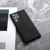 Italian Alcantara Samsung Galaxy Case - Exoticase - For Samsung S24 Ultra / Black