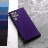 Italian Alcantara Samsung Galaxy Case - Exoticase - For Samsung S24 Ultra / Violet