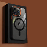 Metal Lens MagSafe Apple iPhone Case - Exoticase - For iPhone 15 Pro Max / Orange