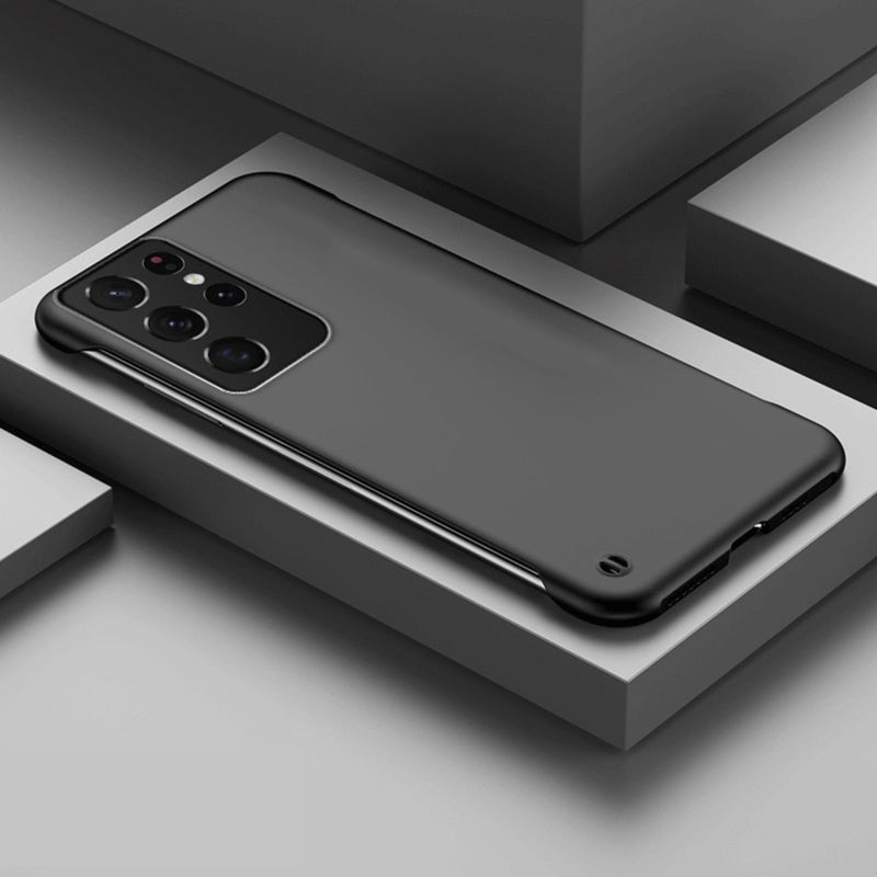 Minimalist Frameless Samsung Case-Samsung Galaxy Phone Case-Exoticase-For Samsung S23 Ultra-Black-