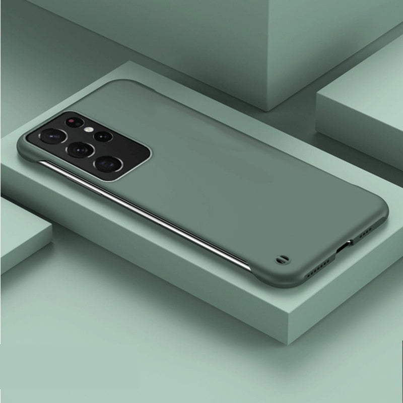 Minimalist Frameless Samsung Case-Samsung Galaxy Phone Case-Exoticase-For Samsung S23 Ultra-Dark Green-