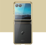 Motorola Razr+ Plated Sides Transparent Back Case-Exoticase-