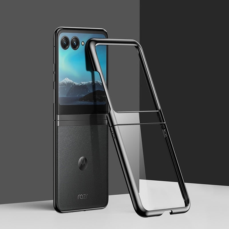 Motorola Razr+ Plated Sides Transparent Back Case – Exoticase Motorola Razr+ Plated Sides Transparent Back Case – Exoticase
