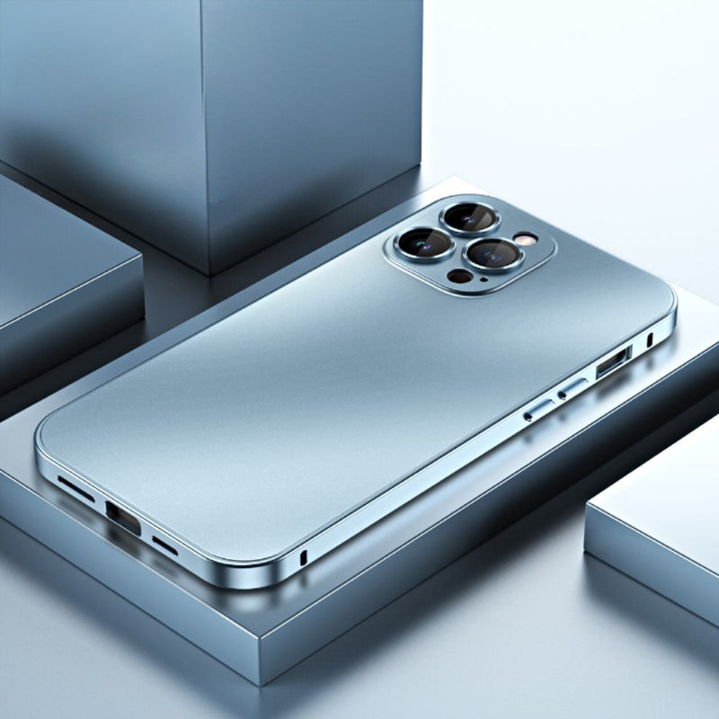 PerfectFit Snap Lock Aluminum iPhone Case - Exoticase - For iPhone 14 Pro Max / Blue