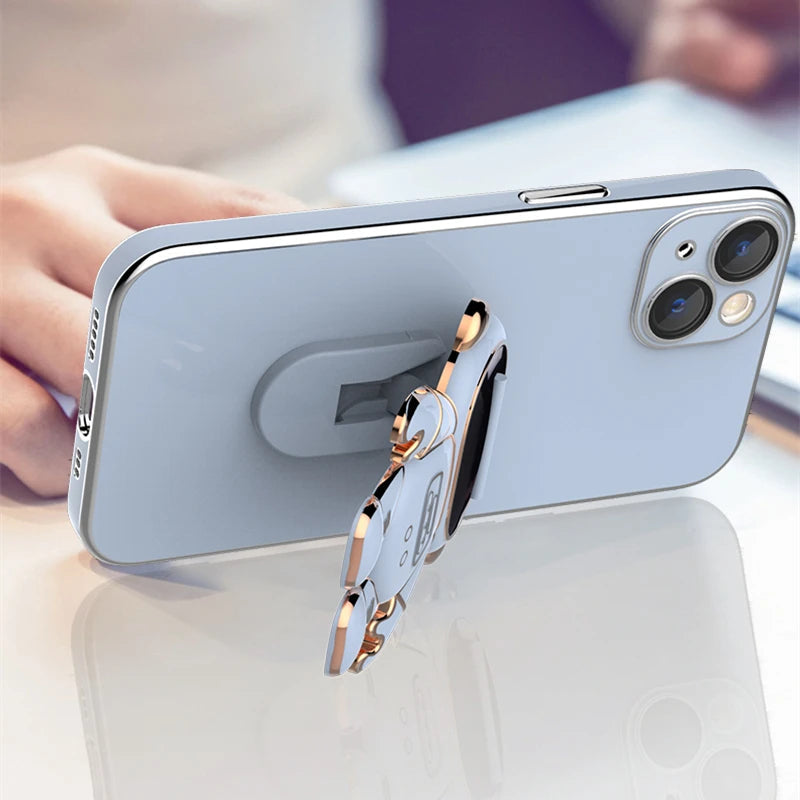 Plated Astronaut Stand iPhone Case-Exoticase-Exoticase
