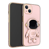 Plated Astronaut Stand iPhone Case-Exoticase-For iPhone 12 Mini-Pink-Exoticase