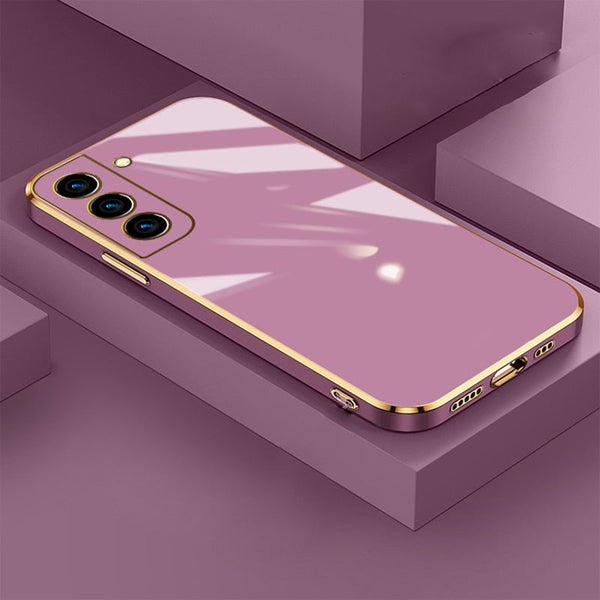 Plating Square Samsung Case - Exoticase - For Samsung S24 Ultra / Purple