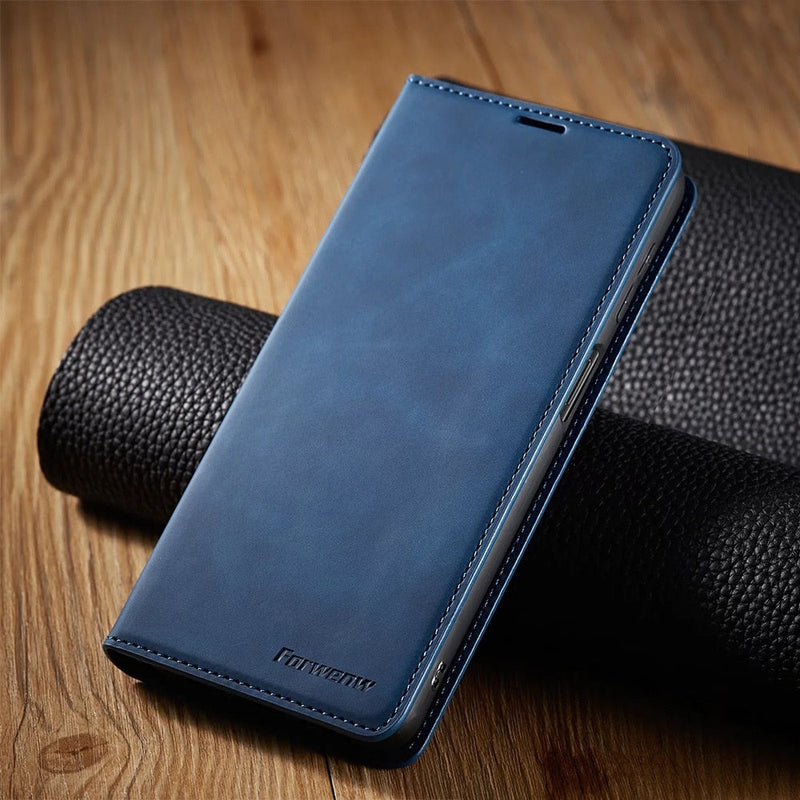 Samsung Flip Wallet Case-Exoticase-For Samsung S23 Ultra-Blue-