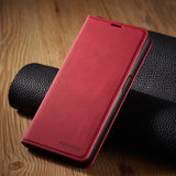 Samsung Flip Wallet Case-Exoticase-For Samsung S23 Ultra-Red-