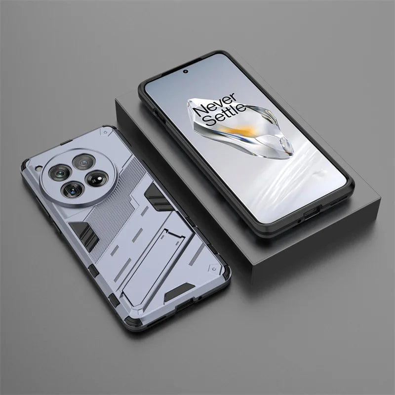ShockProof Armor OnePlus Case With Kickstand-Exoticase-OnePlus 12-Gray-Exoticase