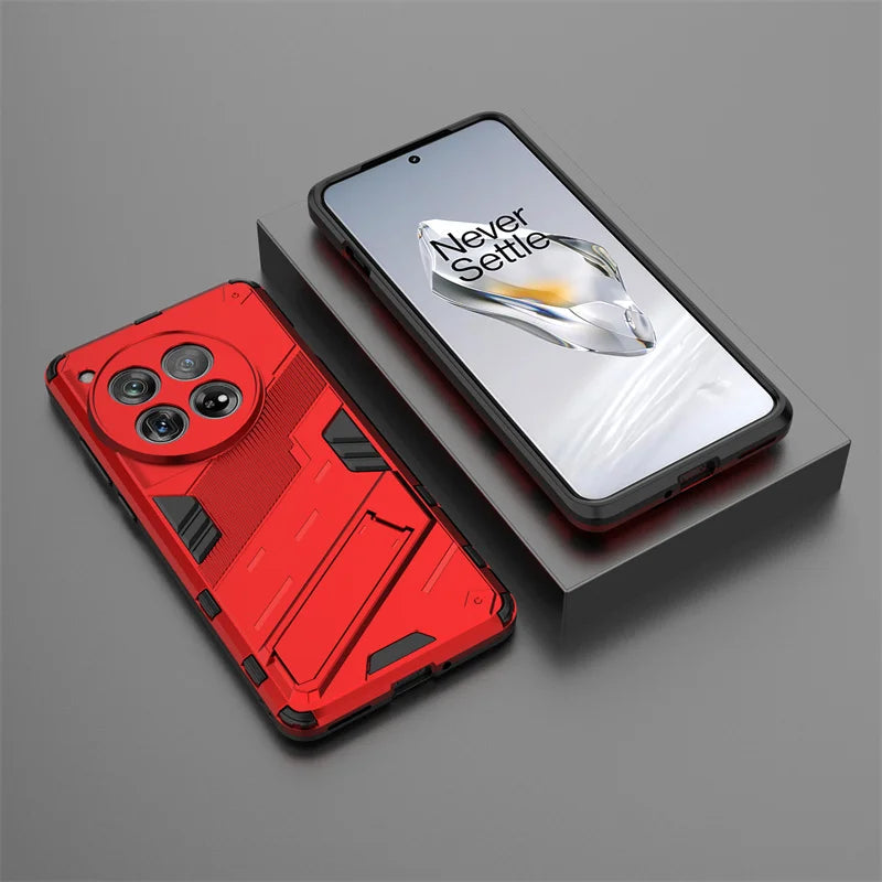 ShockProof Armor OnePlus Case With Kickstand-Exoticase-OnePlus 12-Red-Exoticase