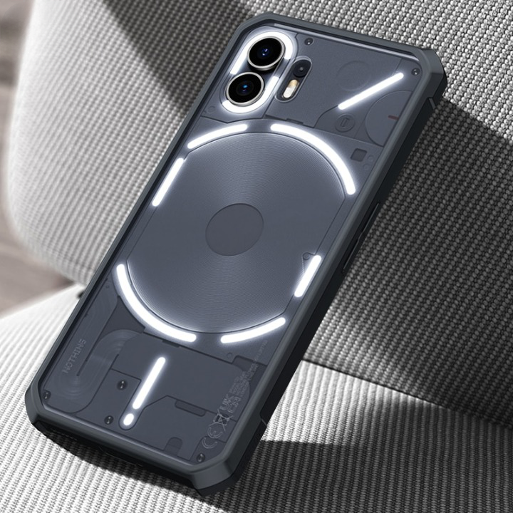 Shockproof Bumper Nothing Phone Case, For 2023 Nothing Phone (2) / Black Clear Shockproof Bumper Nothing Phone Case, For 2023 Nothing Phone (2) / Black Clear