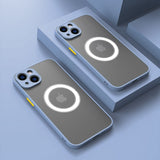 Shockproof Matte Apple MagSafe Compatible iPhone Case - Exoticase - For iPhone 15 Pro Max / Gray