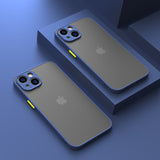 Shockproof Matte Apple iPhone Case - Exoticase - For iPhone 15 Pro Max / Blue
