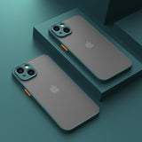 Shockproof Matte Apple iPhone Case - Exoticase - For iPhone 15 Pro Max / Dark Green