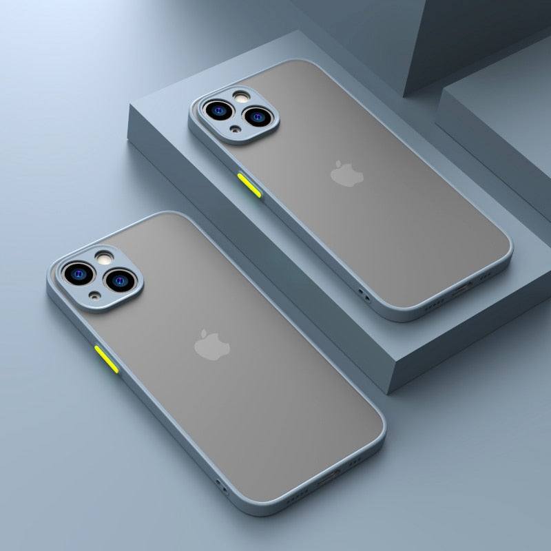 Shockproof Matte Apple iPhone Case - Exoticase - For iPhone 15 Pro Max / Gray