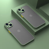 Shockproof Matte Apple iPhone Case - Exoticase - For iPhone 15 Pro Max / Light Green