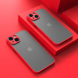 Shockproof Matte Apple iPhone Case - Exoticase - For iPhone 15 Pro Max / Red