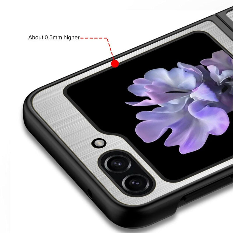 Stainless Steel Pattern Samsung Z Flip Case-Exoticase-