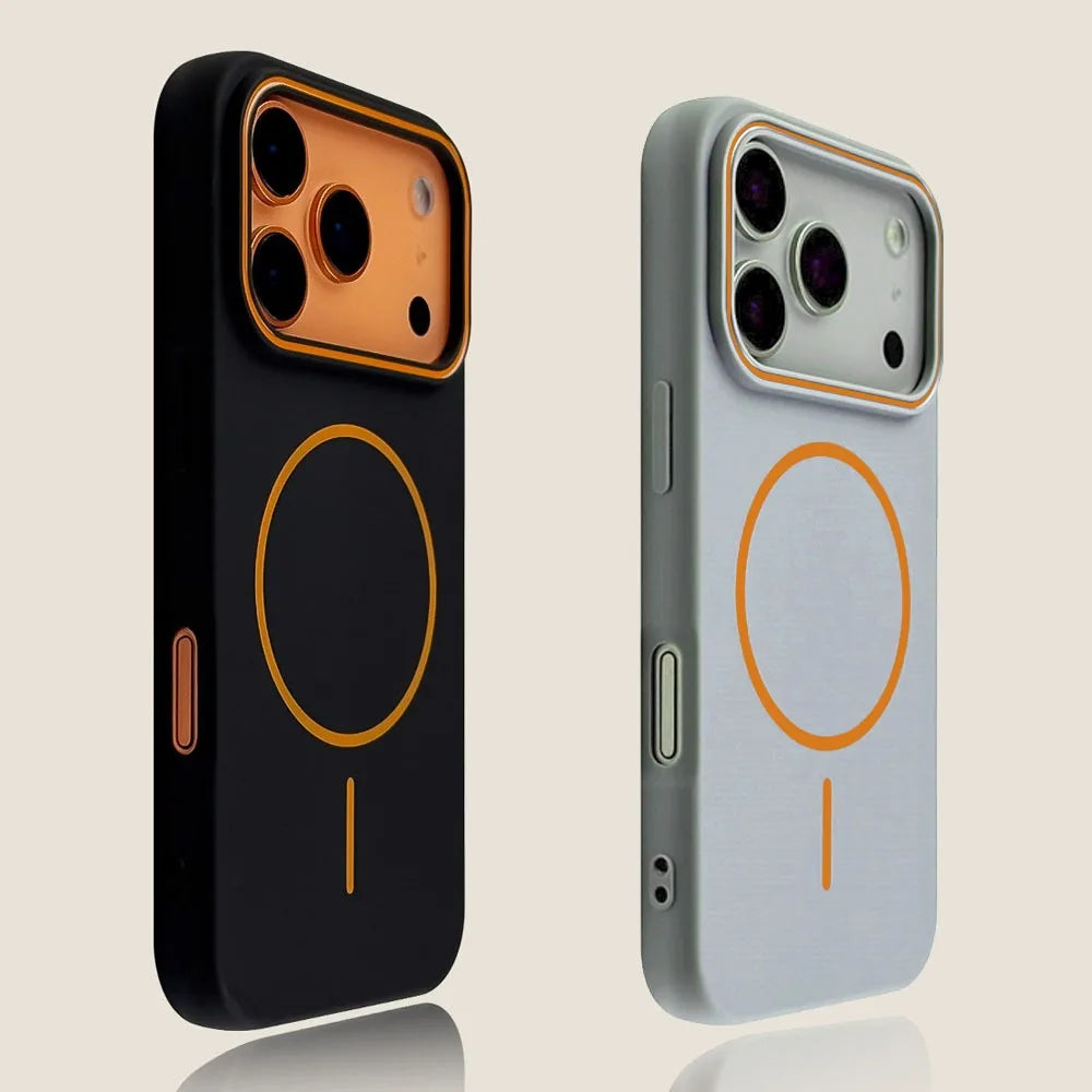 ultra thin phone case Ultrathin Orange Contrast MagSafe iPhone Case – Exoticase