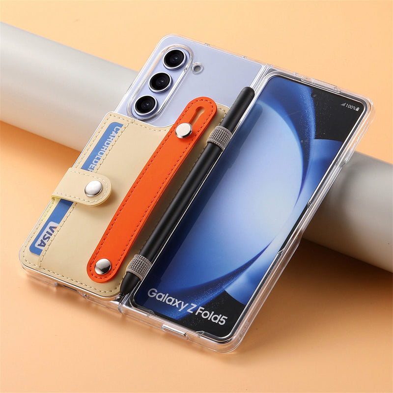 Wallet Wristband Pen Holder Samsung Z Fold 5 Case-Exoticase-