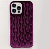 WinterPlush Velvet iPhone Case-Exoticase-For iPhone 15 Pro Max-Purple-