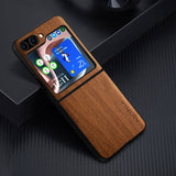 Wood Pattern Samsung Z Flip 5 Case-Exoticase-Light Brown-
