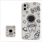 Astronaut iPhone and AirPods Combo-Exoticase-For iPhone 12 Pro Max-B-With Airpods 1 2