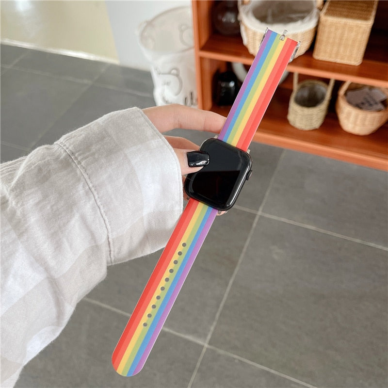 Colorful Polka Dot and Rainbow Bands for Apple Watch-Exoticase-