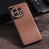 Fabric OnePlus Case-Exoticase-For Oneplus 11-Brown-