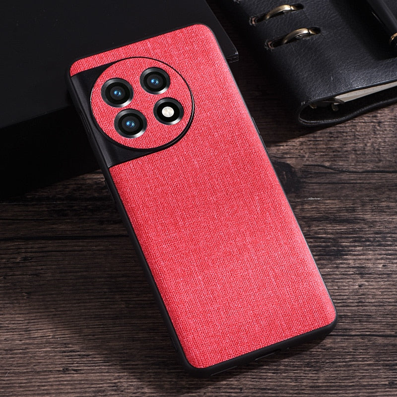Fabric OnePlus Case-Exoticase-For Oneplus 11-Red-