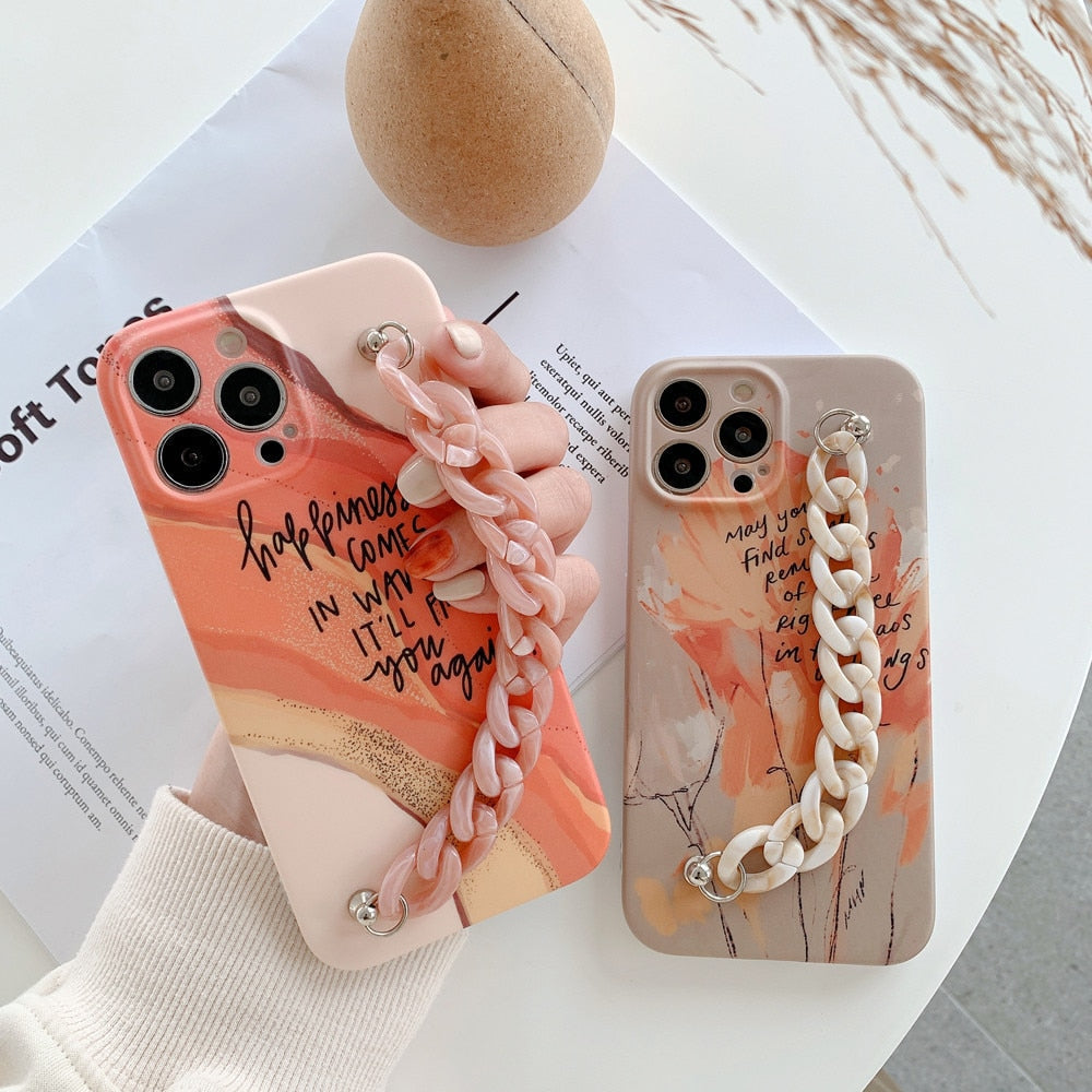 11 Pro Phone Cases With Quotes On Them Happy Quotes IPhone Case With Chain