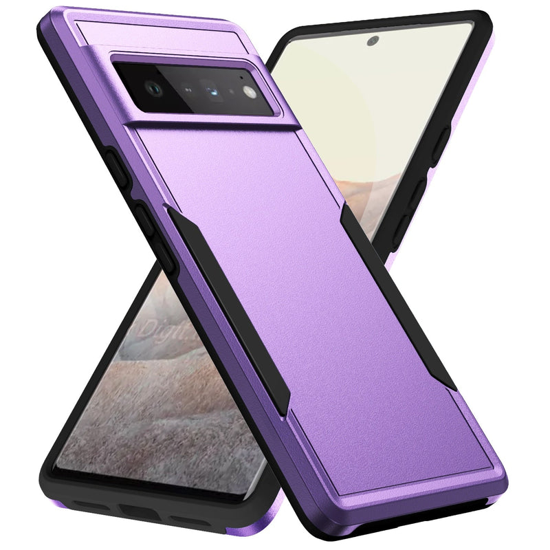 Indestructo Heavy Duty Google Pixel Armor Case - Exoticase - For Pixel 8 Pro / Purple-Black