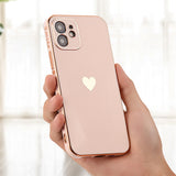 Plated Heart iPhone case with various heart designs on the side-Exoticase-