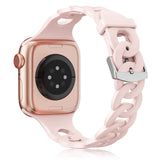 Silicone Apple Watch Gourmette Bands-Exoticase-Pink Sand-38mm 40mm 41mm-