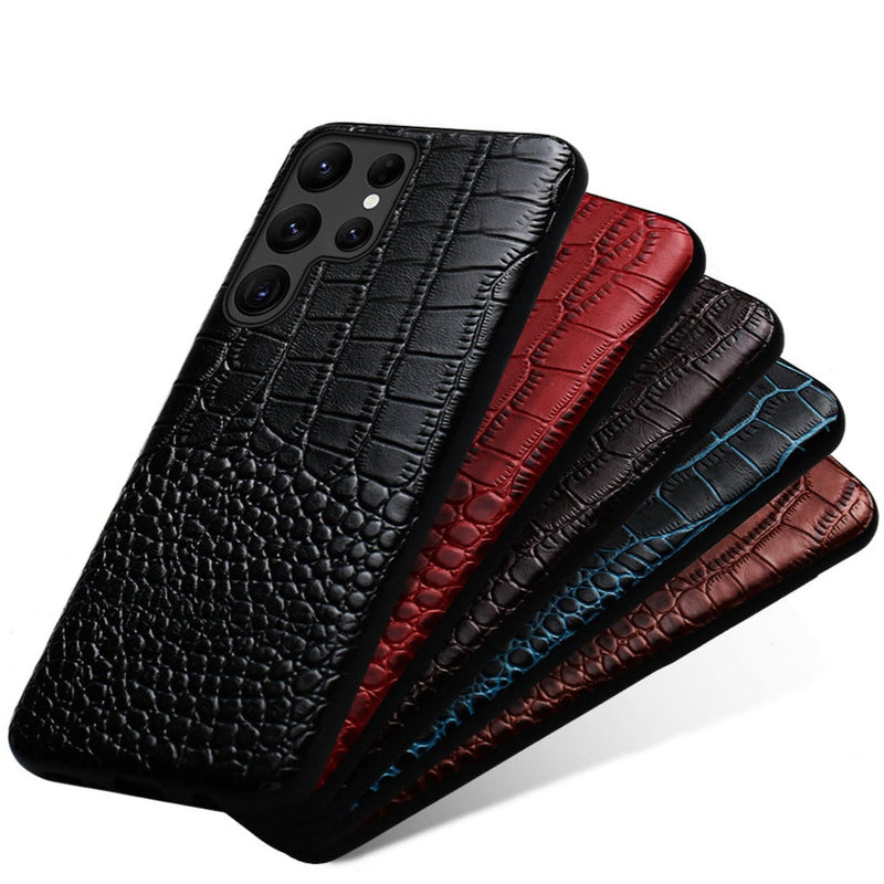 Two-tone Genuine Leather Samsung Case-Exoticase-