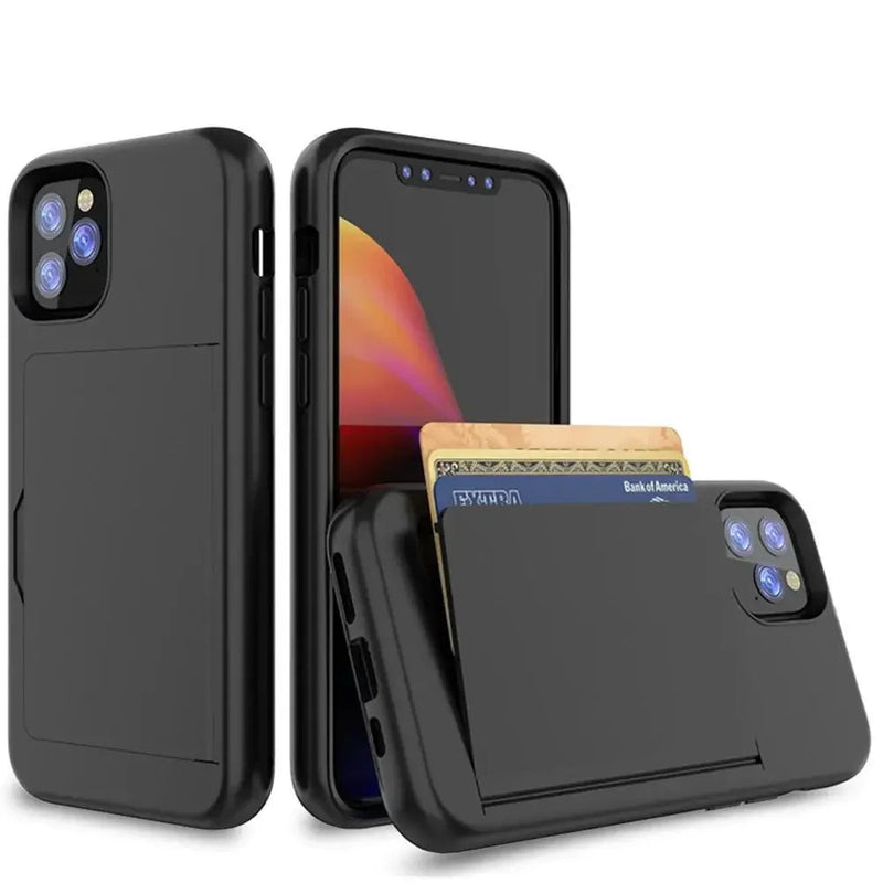 2 Card MagnetFlip iPhone Case-Exoticase-For iPhone 16 Pro Max-Black-Exoticase