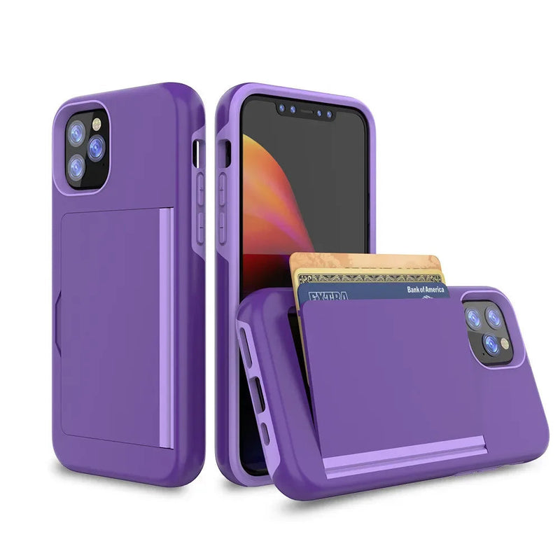 2 Card MagnetFlip iPhone Case-Exoticase-For iPhone 16 Pro Max-Purple-Exoticase